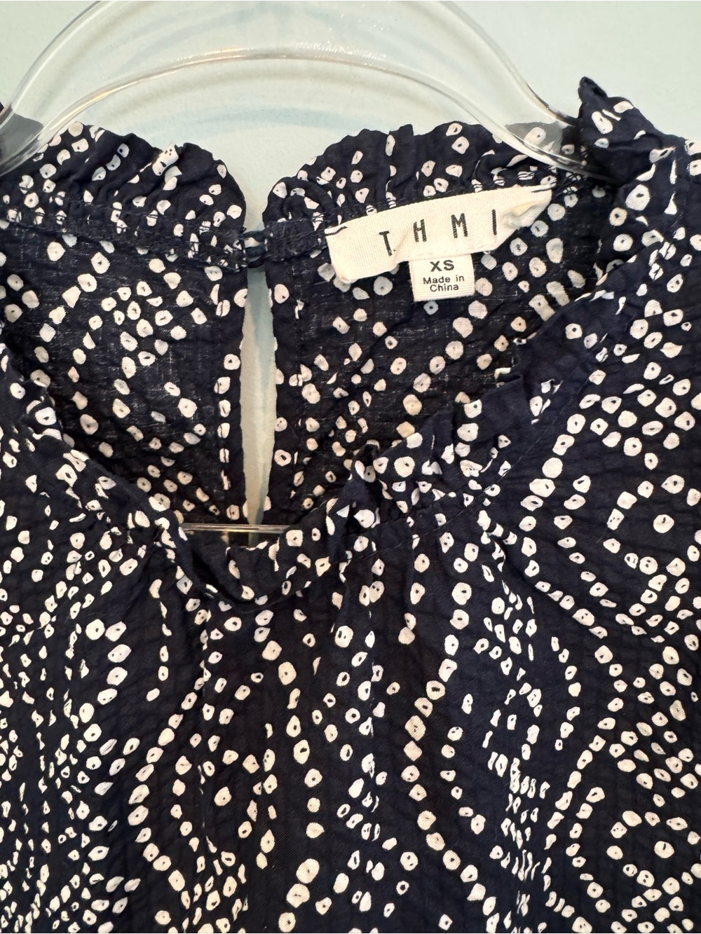 THML Lightweight Puff Sleeve Embroidered Top XS - Picture 4 of 8